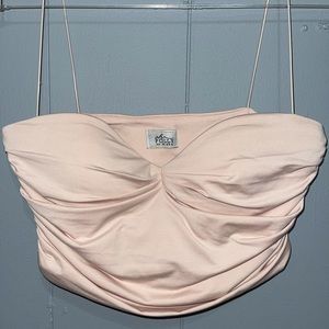 Oh Polly Ruched Strappy Crop Top